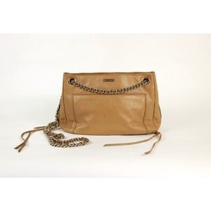Rebecca Minkoff leather crossbody gold chain bag